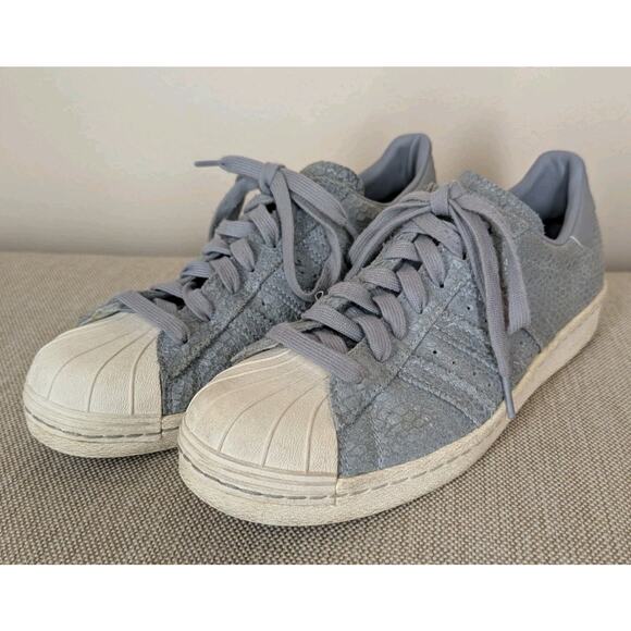 adidas Shoes - Adidas Originals Women's Snakeskin Suede Superstar Sneakers Shoes Gray Size 9
